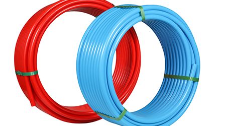 ritable pex pipe showing