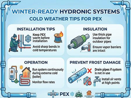 Winter-Ready Hydronic Systems: Cold Weather Installation and Operation Tips for PEX